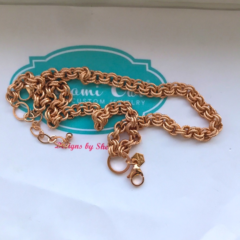 Origami Owl 18-20" Rose Gold Double Link Custom Chain  retired